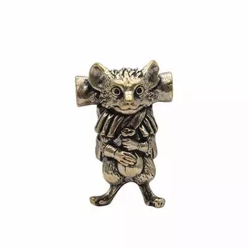 Крыса Путешественник Латунные Бусины для Ножа Животное Мышь EDC DIY Плетеные Паракордом Браслеты Брелок Подвески Аксессуары Инструмент для улицы Подвески