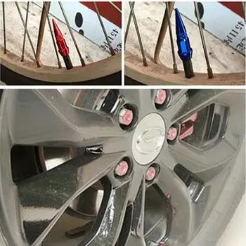 Крышка автомобильного винтового клапана, алюминиевые колпачки для автомобильных колес, колпачки для клапанов шин, колпачки для стержней клапанов с шипами, крышка воздушного клапана колеса, универсальные автомобильные детали синий