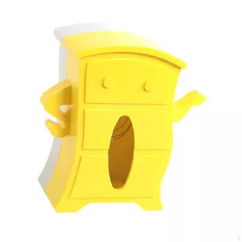 Крышка Аксессуары Туалетная бумага Коробка Коробка для столешницы для ванны Yellow White