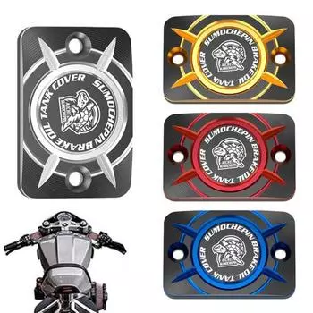 Крышка бачка тормозной жидкости спереди Декоративные аксессуары для мотоциклов Универсальный простой монтаж тормозного насоса A синий