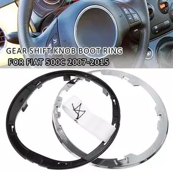 Крышка багажника автомобильного механизма, основание кольца 50295325 для Fiat 500 500C 200-2015, ручка переключения передач, рамка рычага, пылезащитный чехол, детали серебряный