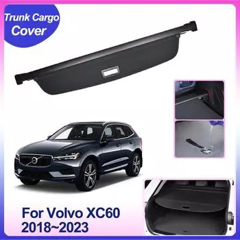 Крышка багажника автомобиля для Volvo XC60 T5 T4 2018~2024, задняя шторка, занавеска, разделительная доска, шторка, аксессуары для интерьера