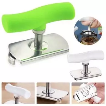 Крышка банки из нержавеющей стали, стеклянная консервная бутылка, открывалка для кухонной крышки, артефакт, инструмент зелёный