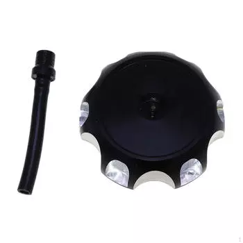 Крышка бензобака мотоцикла, 6 см, ЧПУ, алюминий с вентиляционным шлангом