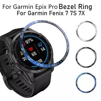 Крышка безеля для Garmin Epix Pro 42 мм 47 мм 51 мм / Garmin Fenix 7S PRO Fenix7 PRO Fenix 7x PRO Защитная рамка Аксессуары для часов for Fenix7/7pro серебряный