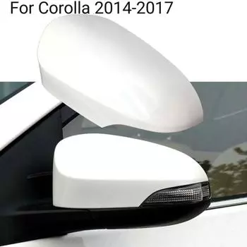 Крышка бокового зеркала заднего вида автомобиля для Toyota Corolla 2014 - 2017 ABS белая водительская левая задняя крышка для автомобиля аксессуары CHINA
