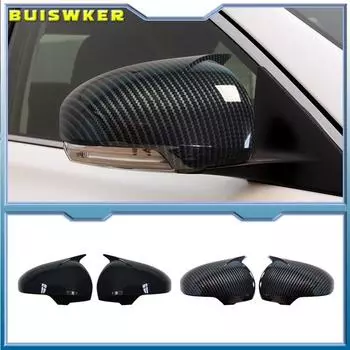 Крышка бокового зеркала заднего вида для Toyota Mark X Reiz 2010-2017, крышка крыла, внешняя отделка корпуса задней двери, карбоновое волокно, черный цвет