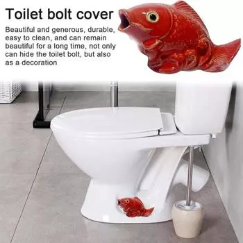 Крышка болта для унитаза лягушки, фигурка животного, ванная комната, болт для унитаза, винт, декоративная крышка, орнамент, подарок на новоселье красный