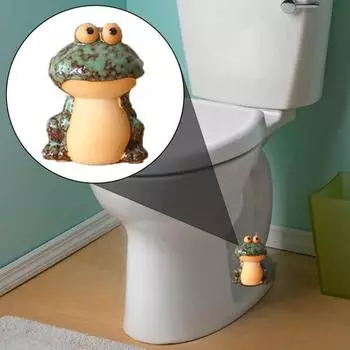 Крышка болта для унитаза лягушки, фигурка животного, ванная, болт для пола унитаза, винт красный