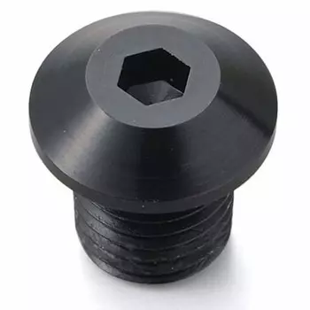 Крышка болта мотоцикла Daytona, зеркало, заполненное отверстие, правая резьба, алюминий, черный 99616