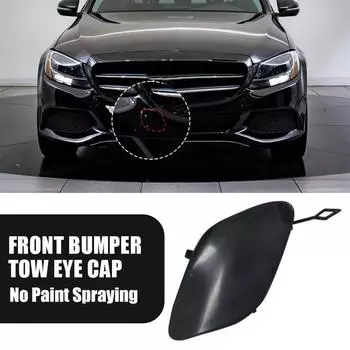 Крышка буксировочного крюка переднего бампера автомобиля, подходит для Mercedes Benz C Class W205 Sedan C180 C200 C260 C300 C400 C43AMG 2015-2018 2058850724/A2058850724