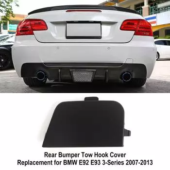 Крышка буксировочного крюка заднего бампера, замена крышки буксировочной проушины для BMW E92 E93 3 серии 2007-2013, B чёрный