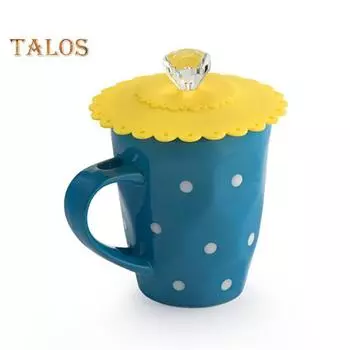 Крышка чашки пищевого класса герметичная антипригарная изысканная универсальная крышка кружки для горячих напитков для офиса фиолетовый