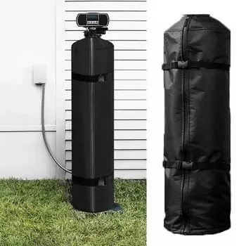 Крышка для бака смягчителя воды, водонепроницаемая, с застежкой-молнией, устойчивая к разрывам, регулируемая, с завязкой, наружная, изолированная, для бака смягчителя воды S