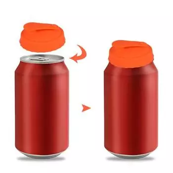 Крышка для банки из 6 шт., хорошо герметизирующая, сохраняющая свежесть с питьевым портом, удобная жестяная банка для газированной воды, колы, кухонные принадлежности