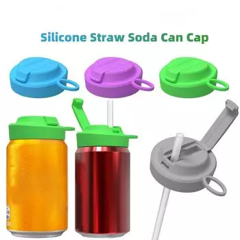 Крышка для банки с соломинкой Крышка для банки с соломинкой Силиконовая крышка для банки Крышка для банки с соком One Size зелёный