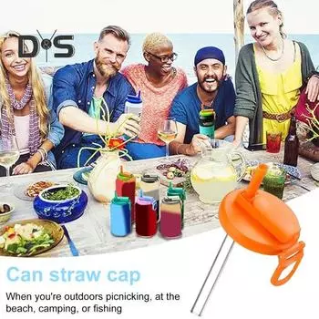 Крышка для банок с газировкой Крышки для банок с соломинкой для газировки Многоразовые крышки без бисфенола А Герметичное уплотнение Сохранение свежести газировки Многоцелевой маркер для банок пива Сока Сельтерской воды красный