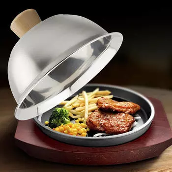 Крышка для бургера, плавильный купол для сыра, 8,66x2,56 дюйма, нержавеющая сталь, для приготовления на пару для гриля