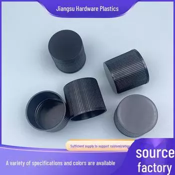 Крышка для бутылки с ополаскивателем для полости рта, 28 мм, черная, с вертикальными полосками, с металлическим и пластиковым винтом