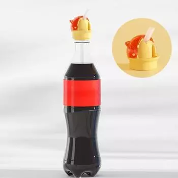 Крышка для бутылки с водой и соломинкой, не содержащая бисфенол-А, закручивающаяся крышка из силикона, не допускающая проливания зелёный