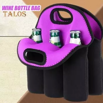 Крышка для бутылки вина, износостойкая, устойчивая к пятнам, безопасная, высококачественная сумка-холодильник для винной бутылки, сумка-холодильник для барбекю темно-синий