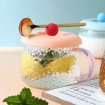 Крышка для чашки из нетоксичного силикона, круглая, универсальная крышка для стакана для воды, пылезащитная кофейная кружка, герметичная крышка с держателем для ложки, термостойкая крышка розовый