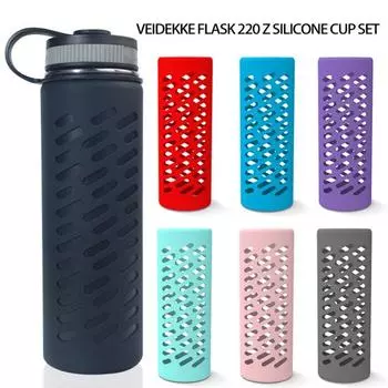 Крышка для чашки с водой, противоизносная, легкая, портативная, удобная, мягкая, грязеотталкивающая, силиконовая кружка, крышка для бутылки с водой, рукав, офисные аксессуары чёрный