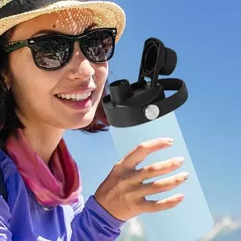 Крышка для чашки Yousheng 32 унции с широким горлом, легко моющаяся, изолированная, сменная крышка для пищевого носика с гибкой ручкой для гидрофляги чёрный