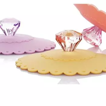 Крышка для домашней кухни, герметичная крышка для чашки, многоразовая пылезащитная термоизоляция, алмазный диаметр 10 см, силиконовые изоляционные инструменты жёлтый