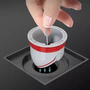 Крышка для дренажной трубы душа со специальным уплотнением и встроенной системой фильтрации. Простая установка крышки для слива.