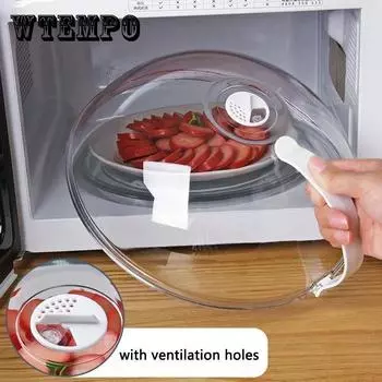 Крышка для еды в микроволновой печи, прозрачная ручка с защитой от распыления, многоразовые герметичные крышки для еды, домашняя ручка, термостойкая крышка one size белый