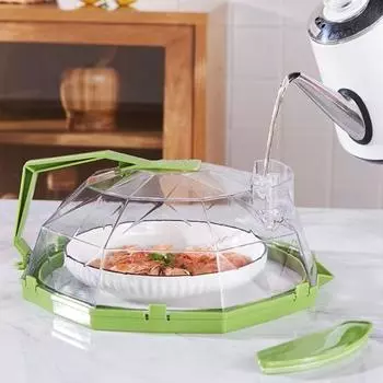 Крышка для еды Yousheng для микроволновой печи с ручкой, ящик для хранения воды, термостойкий, брызгозащищенный, прозрачная крышка для духовки, защита от брызг, кухонные гаджеты