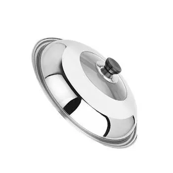 Крышка для кастрюли из нержавеющей стали, многоразмерные крышки, кухонная утварь, металлическая ручка для бытовой пароварки, сковороды, аксессуары 36cm