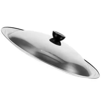 Крышка для кастрюли, сменная крышка, крышки из нержавеющей стали, кухонная утварь, металлический жироуловитель для жарки, кухонный вок серебряный