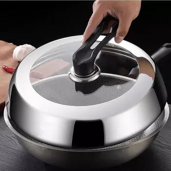 Крышка для кастрюли универсальная для кастрюль и сковородок прозрачная переносная крышка для кастрюли корейский суп 28cm