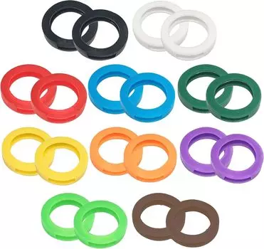 Крышка для клавиш Audiophile, резиновая цветная круглая клавиша, сортировка по идентификации, 10 цветов x 2 шт., каждая, 22 x 4 мм, набор из 20 предметов