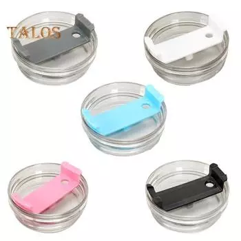 Крышка для кофейной чашки, безопасная замена в посудомоечной машине, сменная, надежная, прозрачная, дизайн, кружка, соломенная крышка, оборудование для бутылок озеро синий