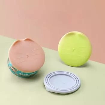 Крышка для консервных банок с герметичной крышкой для хранения еды для щенков, собак, кошек, верхняя крышка, многоразовая крышка, ежедневные принадлежности для домашних животных розовый