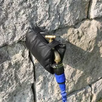 Крышка для крана для защиты от замерзания зимой Крышка крана со светоотражающими полосками Внешняя крышка крана для холодной погоды Утолщенный кран с защитой от замерзания чёрный