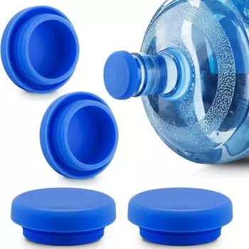 Крышка для кувшина для воды 5 галлонов, силиконовые крышки-непроливайки, сменная крышка для бутылки с водой, защелкивающаяся, с защитой от брызг, 55 мм, 18,9 литров, 2 бутылки в упаковке 2-pack