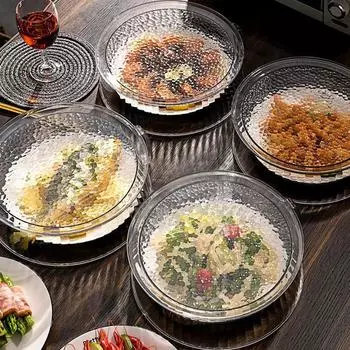 Крышка для микроволновки с защитой от брызг для домашних животных, устойчивая к высоким температурам, крышка для миски, бытовая пищевая пластиковая крышка для микроволновки 7.5*24.5CM