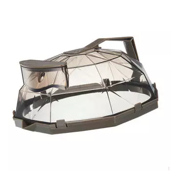 Крышка для микроволновой печи с направляющей для воды, легко убирается и моется, многоцелевой кухонный гаджет, используйте ниже B-Brown