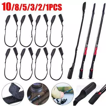 Крышка для наконечника удочки Застежка для хомута Ремешок для хомута Чехлы для наконечника удочки Держатель для защиты удочки Аксессуары для рыбалки