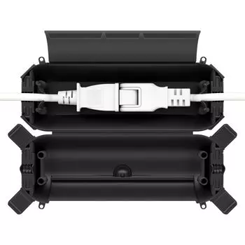 Крышка для подвесной розетки Flemoon, водонепроницаемый удлинитель, блок питания, устойчивый к атмосферным воздействиям, защита от дождя, гирлянда, черный цвет чёрный