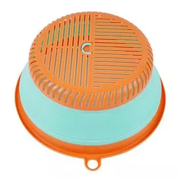 Крышка для посуды, вентилируемая, экономящая пространство, TPR, многофункциональная изолирующая крышка от мух, крышка для еды, дуршлаг для мытья овощей, принадлежности для приготовления пищи жёлтый