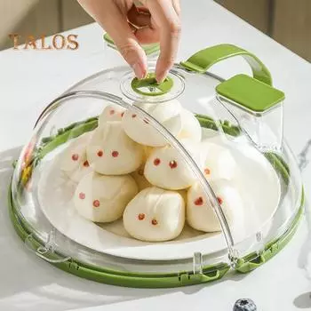 Крышка для приготовления пищи в микроволновой печи с защитой от брызг для пароварки Встроенная ручка Прозрачная защита от брызг Крышка для микроволновой печи для нагревания продуктов питания Кухонные принадлежности зелёный