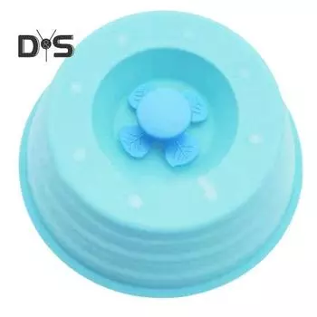 Крышка для приготовления пищи в микроволновой печи. Жаростойкая, маслостойкая и брызгозащищенная нагревательная крышка, не содержащая бисфенола-А. Крышка для подогрева пищи. светло-синий