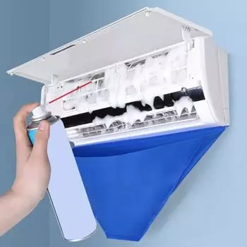 Крышка для протечки воды, конструкция с большим отверстием, водонепроницаемая, со шнурком, мешки для очистки кондиционера, удерживающие воду, для дома синий