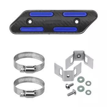 Крышка для рассеивания тепла выхлопной трубы, защита от ожогов, аксессуары для мотоциклов, защита теплозащитного экрана выхлопной трубы красный