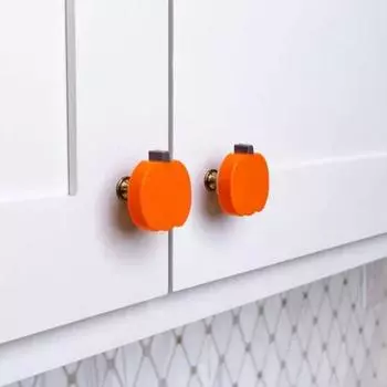 Крышка для ручек из тыквы, украшения для Хэллоуина в виде тыквы, крышка для дверных ручек, простая установка, многоразовые ручки A